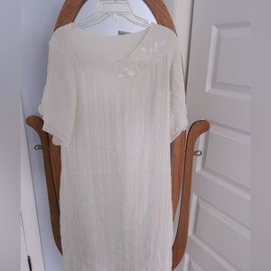 1980s Silk garden party dress size small